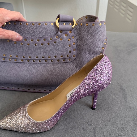 Celine Lavender Studded Handbag - Picture 8 of 9